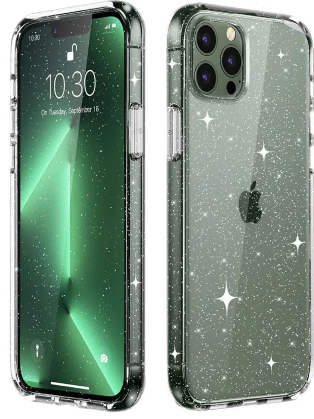 Hoerrye Case-Glitter Clear Hoerrye Compatible with iPhone 13 Pro Case for Women